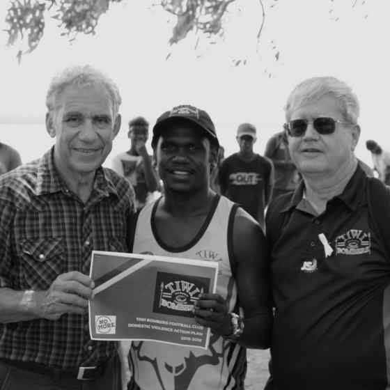 Tiwi Bombers launch their Domestic Violence Action Plan.