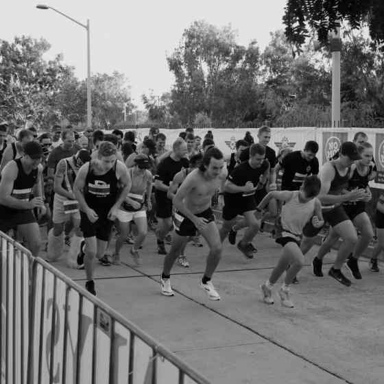 Start of the 5k run.