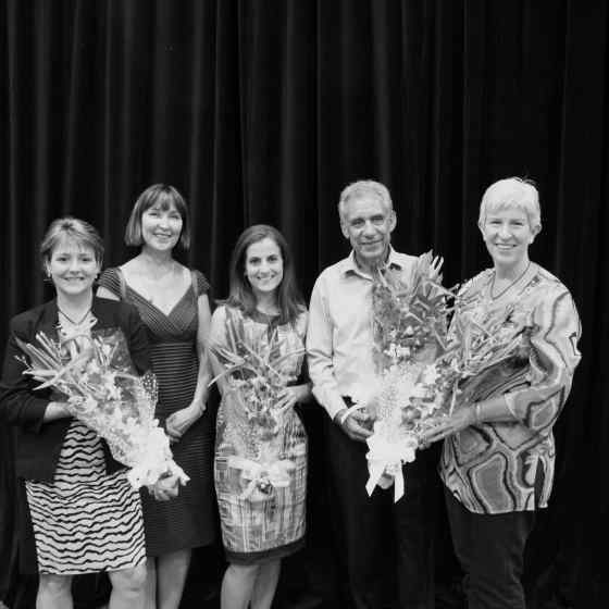 Charlie gets flowers after addressing the NT Women's Lawyers about the NO More Campaign and DVAPS. Many women signed on as supporters